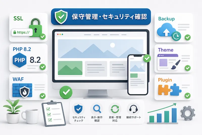 WEBサイトの保守管理、セキュリティ対策