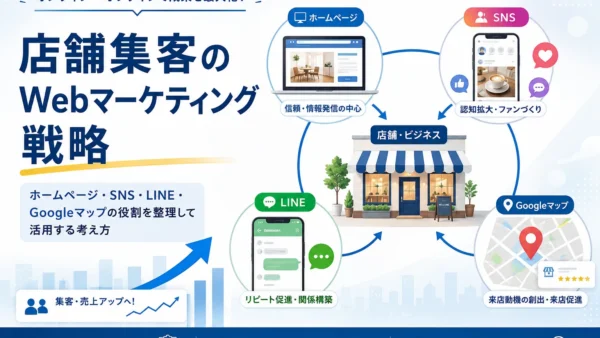 店舗集客のWebマーケティング戦略｜ホームページ・SNS・LINE・Googleマップの役割を整理して活用する考え方